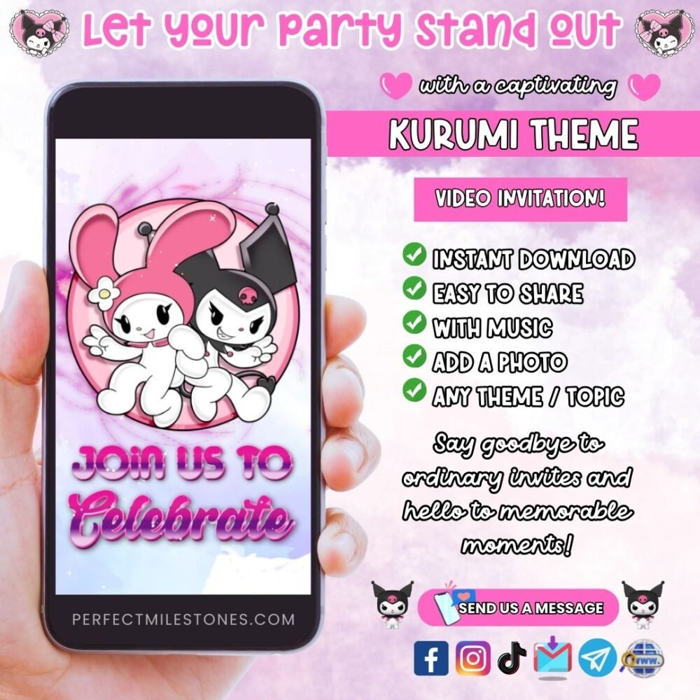 Kurumi 2 Birthday Themed Digital Video Invitation