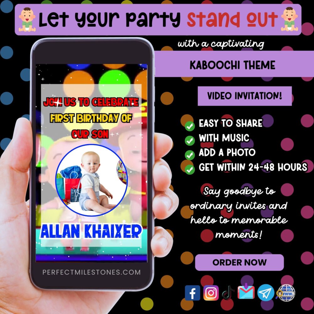 Kaboochi Theme Digital Video Invitation