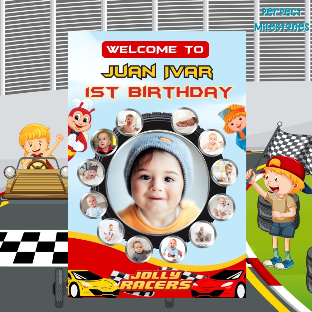 Jollirace Theme Milestones Photoboard