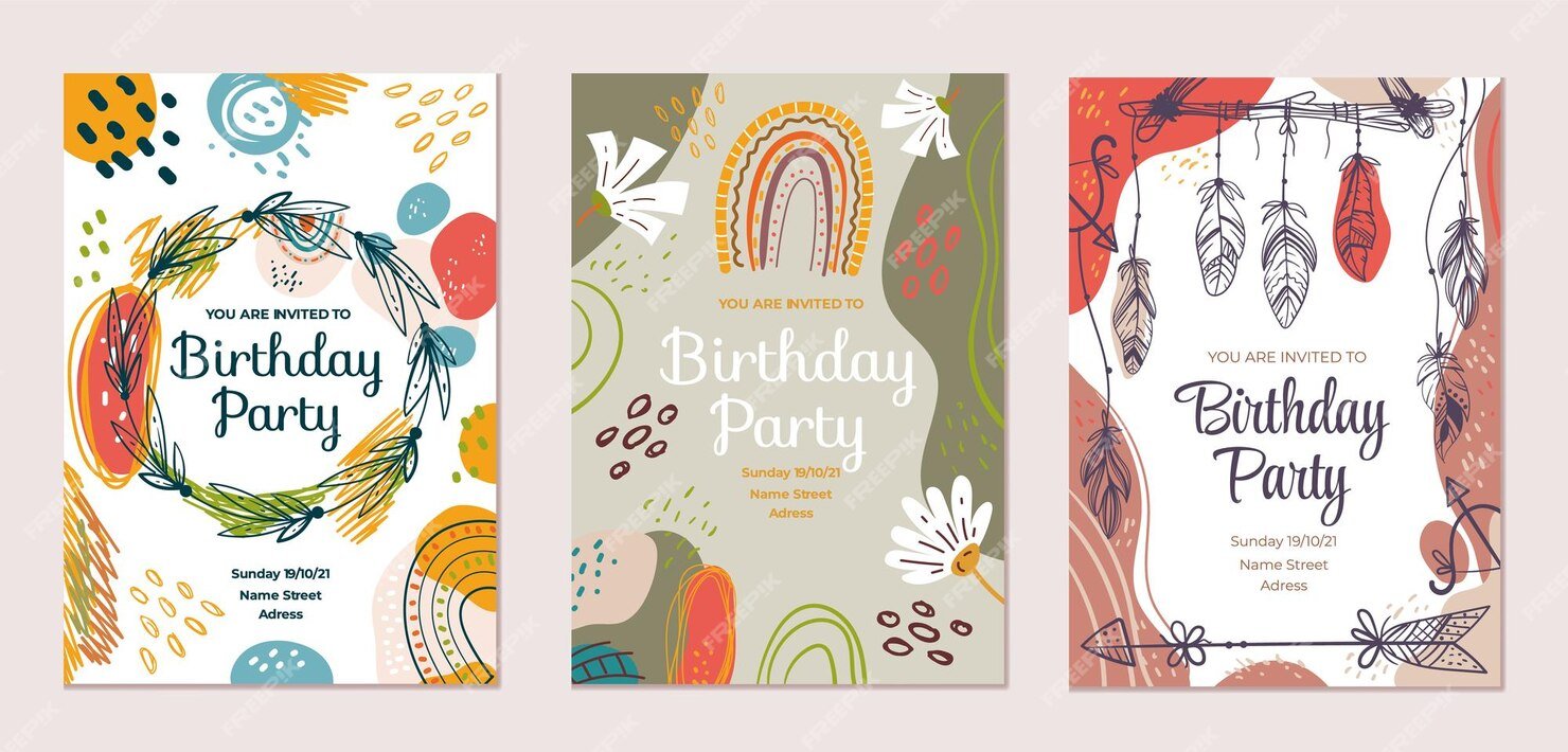 boho video invitations
